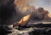 Joseph Mallord William Turner Dutch Boats in a Gale oil on canvas